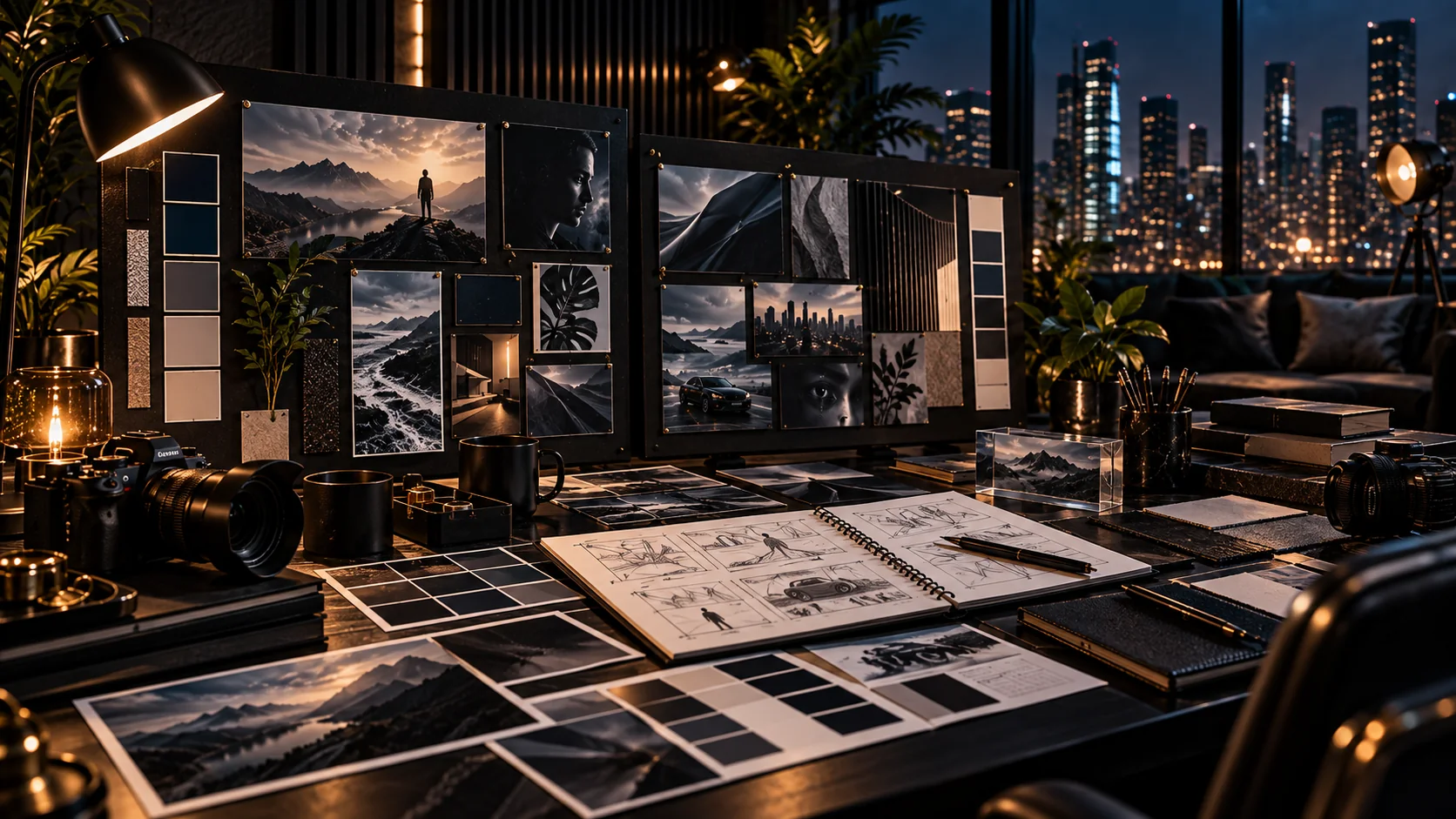 Brand identity and visual storytelling moodboard
