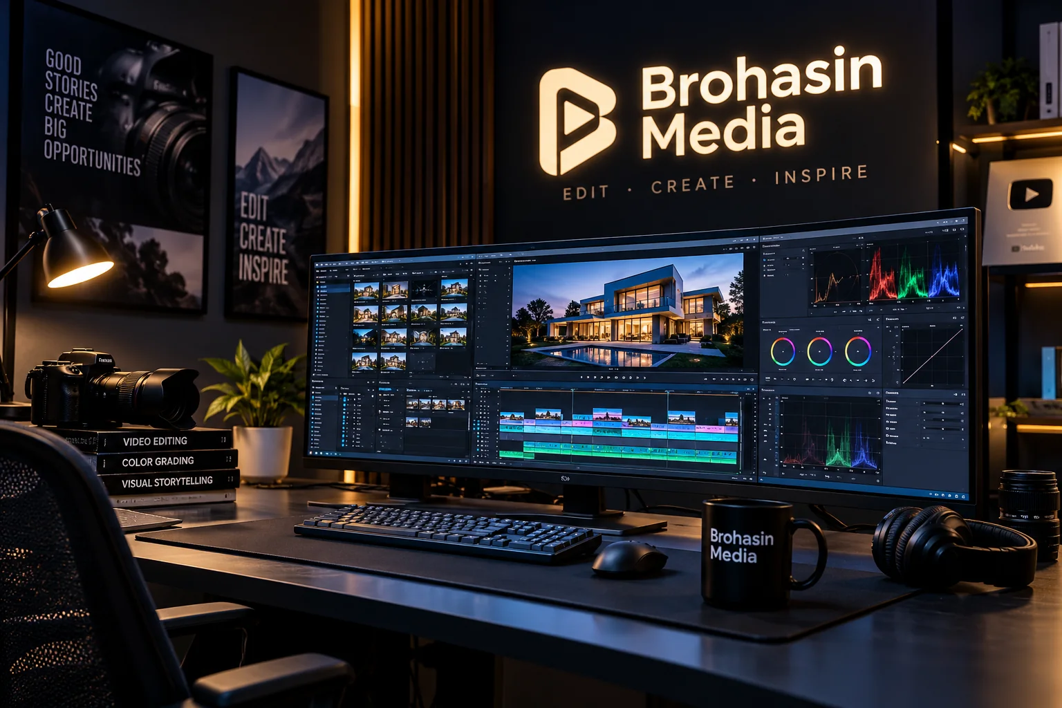 Brohasin Media real estate editing and property production setup