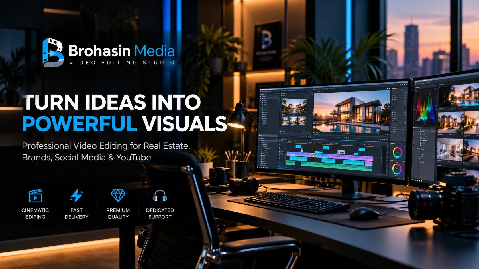 Brohasin Media cinematic studio social share visual