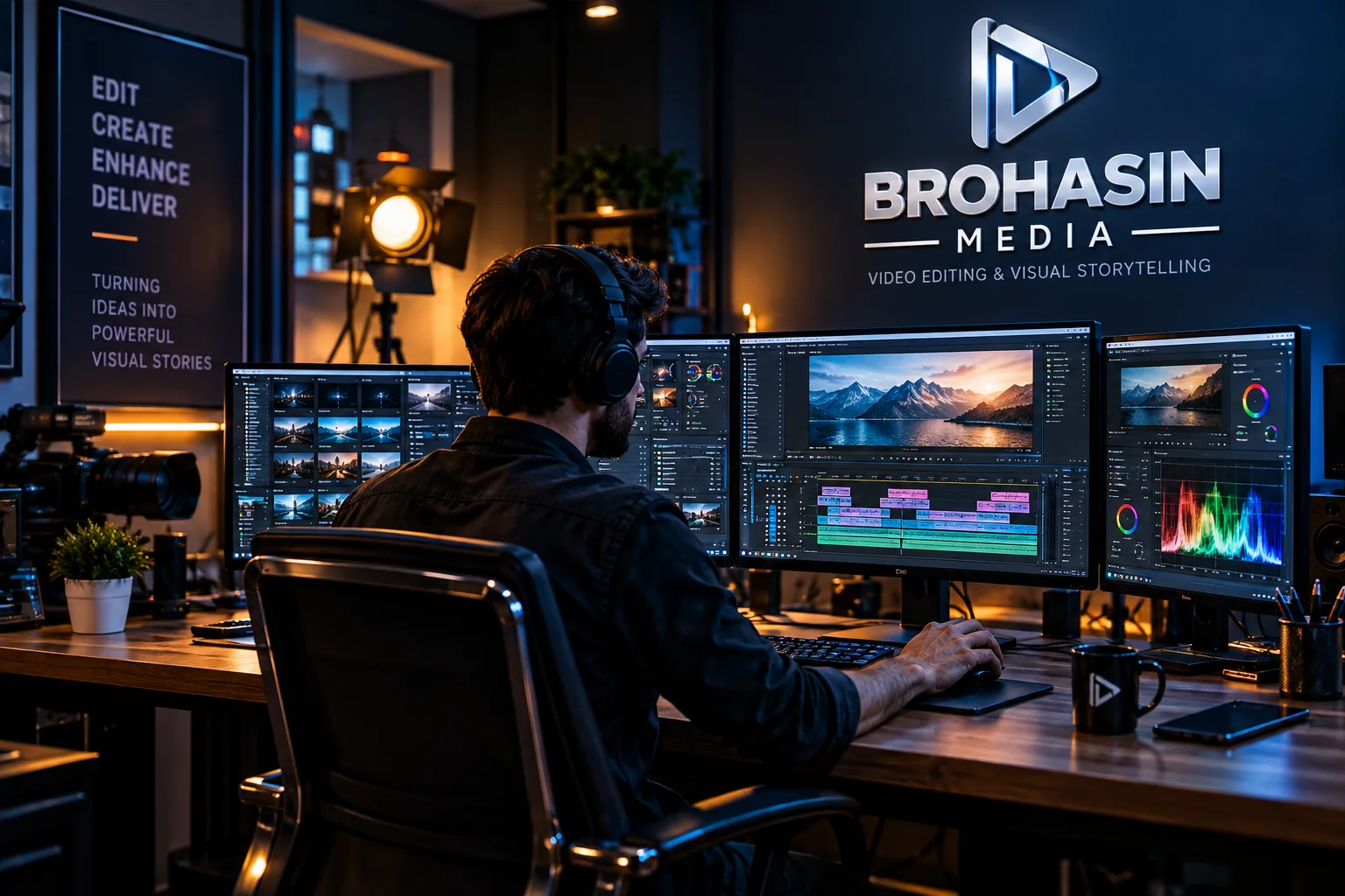 Brohasin Media professional content editor at work